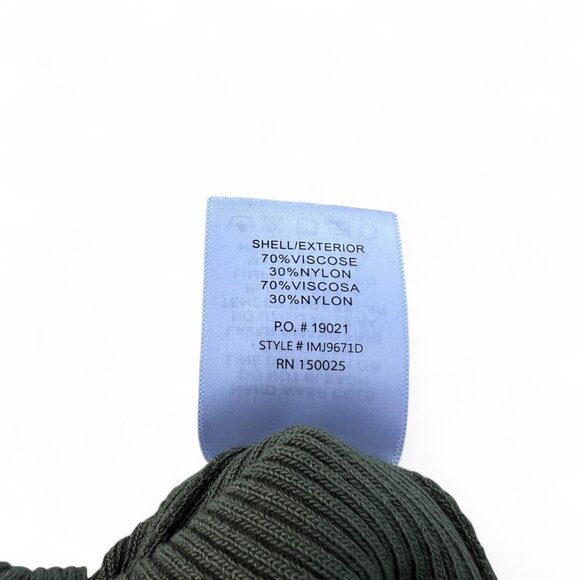 Emory Park Rib Knit Long Sleeve Sweater Dress in Khaki Green, S - Picture 9 of 10